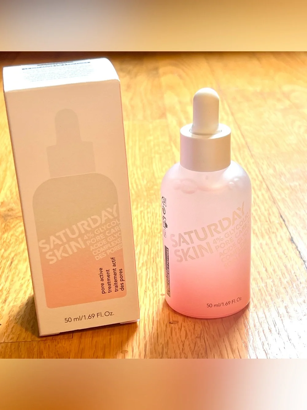 NIB Saturday Skin Pore Care Active Serum 4% Glycolic Acid 50ml K Beauty